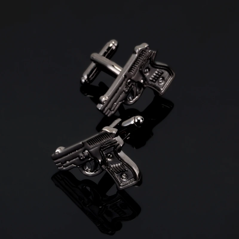 

XK415 Free Shipping Men's Designer Cufflinks Gold-color Bullet Design Novelty Gun Design Cuff Links 007 War Army Series
