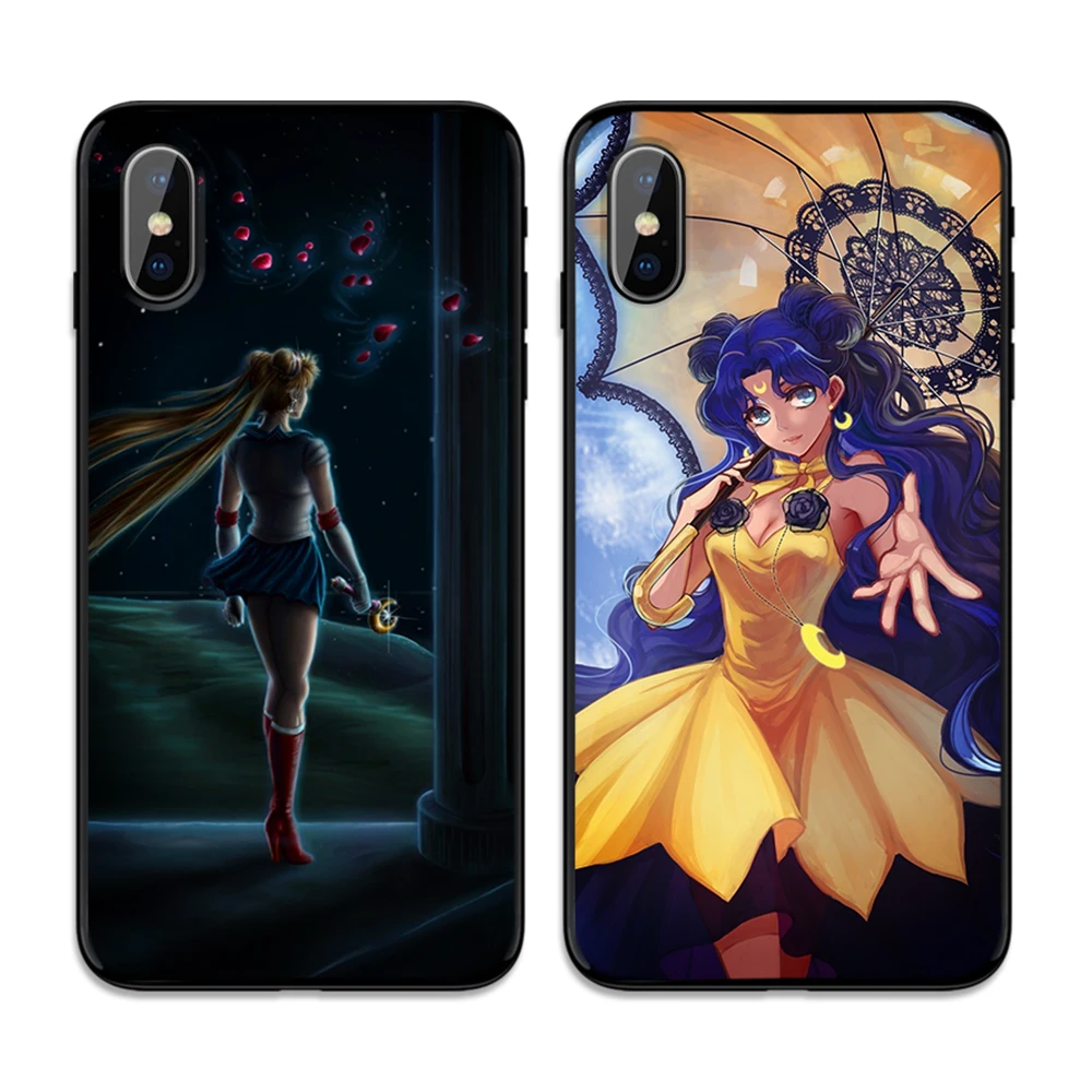 Мягкий чехол из ТПУ с японской анимацией Сейлор Мун для Apple iPhone 6 6S 7 8 Plus 5 5S SE X XS MAX XR