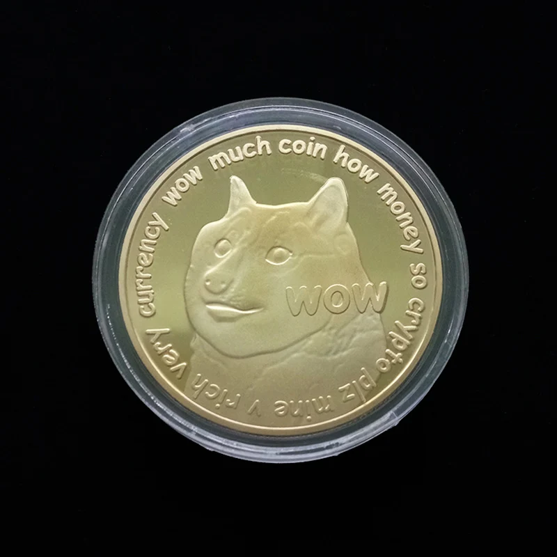 1 собака Lucky Coin позолоченный Биткоин коллекционный специальный подарок сувенир