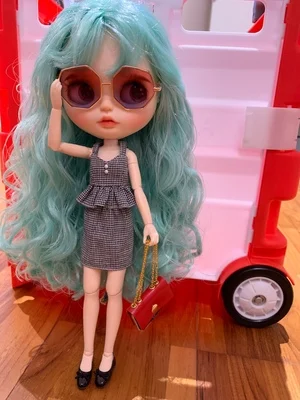 Новинка 1/6, модные кукольные солнцезащитные очки для куклы Blyth, прозрачная кукла в очках, аксессуары, металлическая оправа, очки