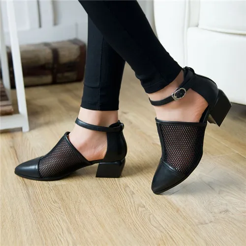 Элегантные ретро сандалии PXELENA 2017 женские сетчатые кожаные гладиаторы в римском