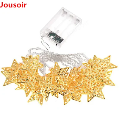 5pcs/lot Iron hollow star shape LED waterproof outdoor string lights for holiday christmas wedding bedroom Decoration CD15 T04 | Освещение