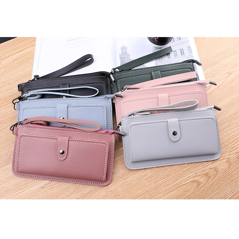 Women wallet long luxury designer monederos para mujer leather wallets card holder portafoglio donna grande portefeuille femme | Багаж и