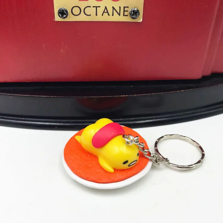 Gudetama брелок для ключей ленивое яйцо ПВХ фигурка игрушки детей Яйцо Брелок модель