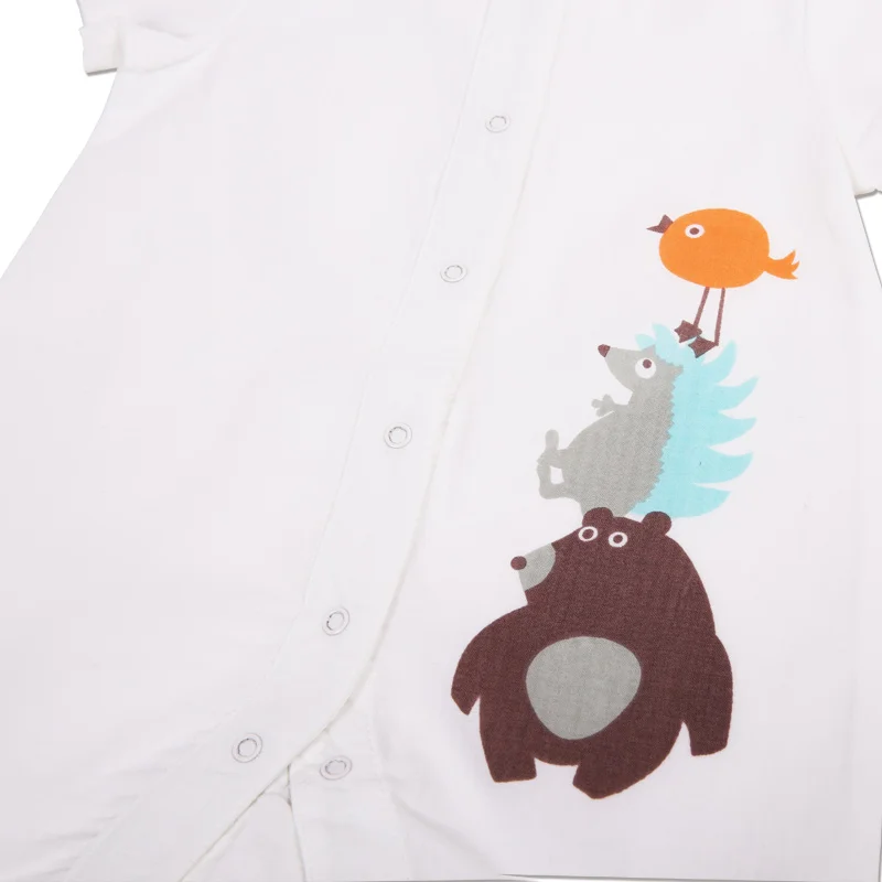 i-baby Baby Romper Newborn Infant Clothes Boy Girl Rompers 100% Cotton Gauze Muslin Short Sleeve Jumpsuits Clothing | Мать и ребенок