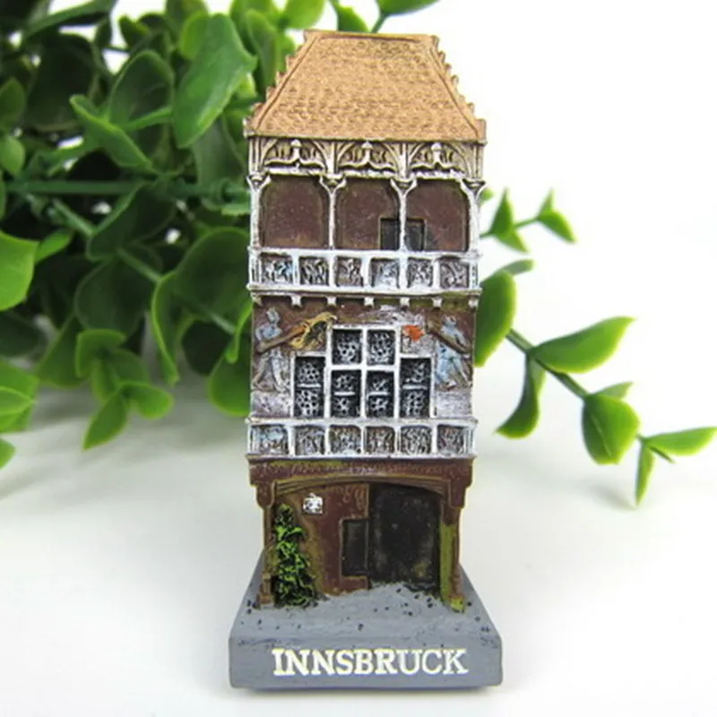 Austria Innsbruck Tourist Travel Souvenir 3D Resin Gold Roof Decorative Fridge Magnet Craft Worldwide GIFT IDEA | Дом и сад