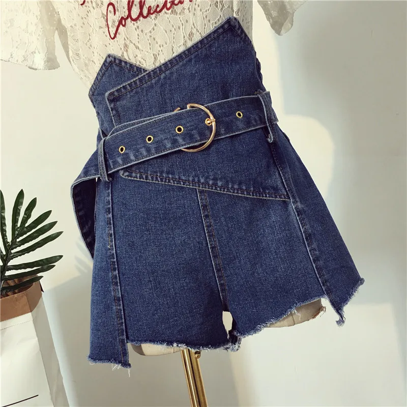 Шорты Джинсы для Для женщин летние Высокая Талия Джинсовые шорты женские горячие