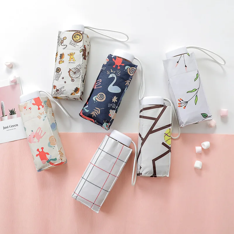 Ульсветильник плоский мини-зонт с карманом складной черный резиновый Зонт