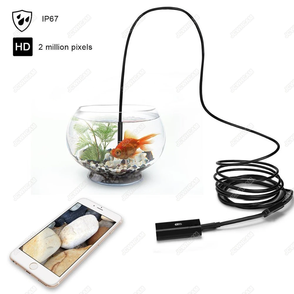 1/5/7 м кабель 8 мм диаметр HD 720P Wi Fi Endoscop Android USB IOS эндоскоп Камера гибкой проволоки