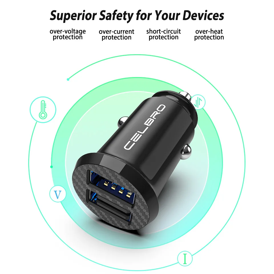 Обновленный мини-Переходник Usb для зарядки в машине для мобильного телефона автомобильное зарядное устройство двойной Usb порт питания 2 порта зарядное устройство s Автомобильное зарядное устройство