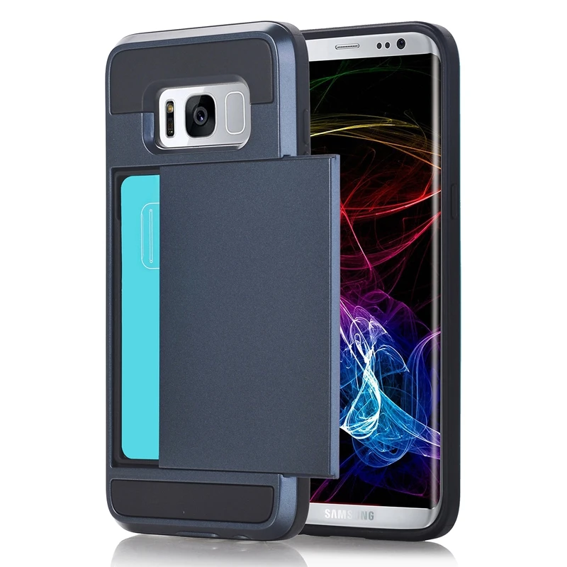 Ikasfeu TPU + PC чехол для телефона Samsung Galaxy S8 с горкой слот карты Новый Дизайн телефон