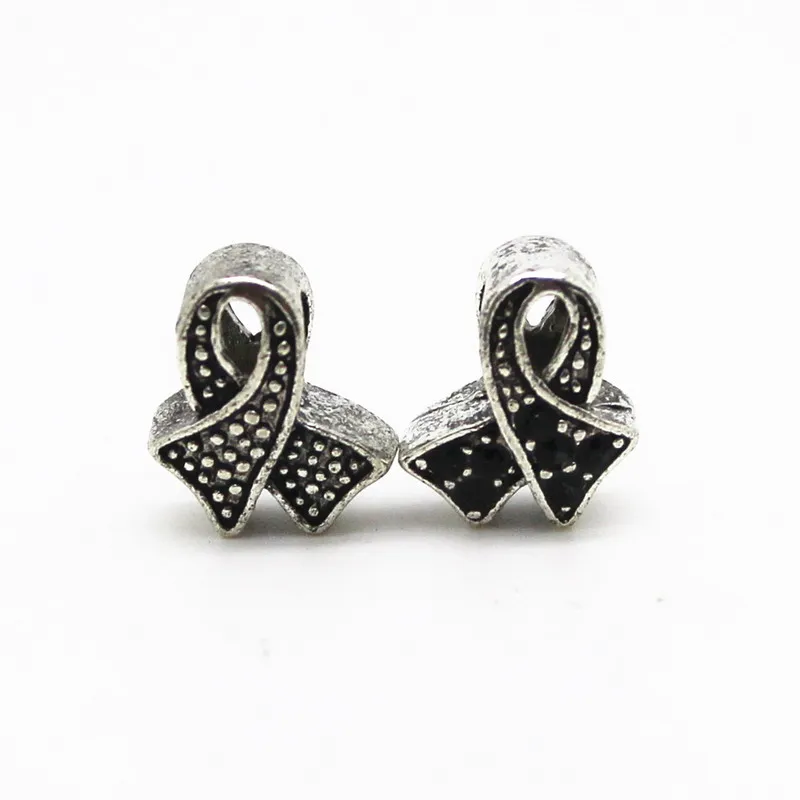 2 шт. бесплатная доставка античный посеребренный сплав с большим отверстием