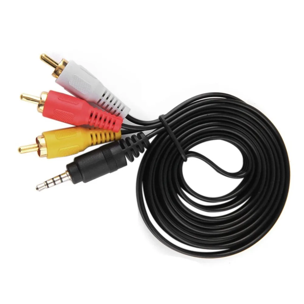 Черные Позолоченные разъемы лучшая передача сигнала 1 5 М 1080P HDTV папа 3 RCA аудио AV