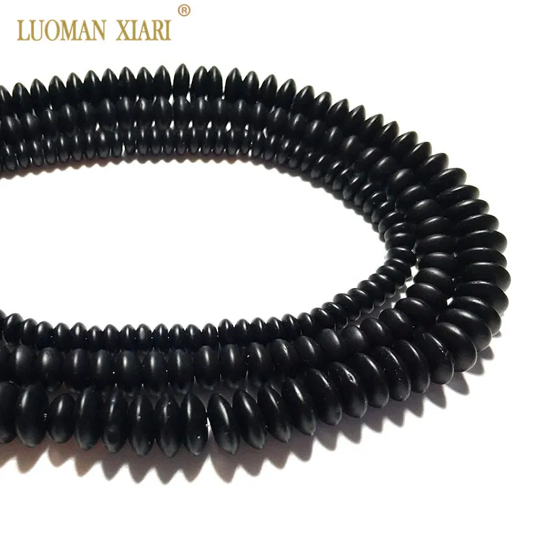 Оптовая продажа натуральный камень бусины черный тусклый полированный блюдце