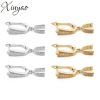 xinyao 2pcs gold plated earring hooks clasps accessories for women dangle earrings pearls earrings diy jewelry material supplies