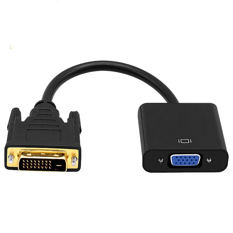 Кабель адаптер DVI VGA внешний 1080P кабель 24 + 1 25 Pin папа 15 мама видеоконвертер для ПК