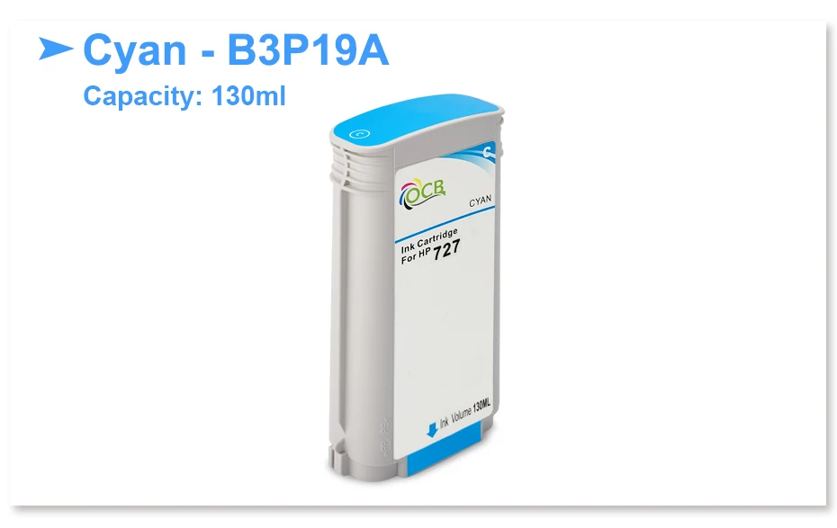 [Третьи вечерние бренды] для hp 727 сменный картридж для hp DesignJet T920 T930 T1500 T1530 T2500 T2530(PBK C M Y GY MBK