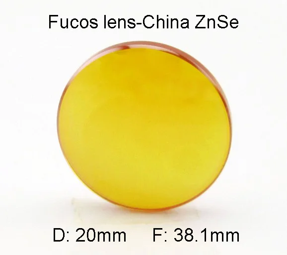 20 мм объектив с лазерным фокусом 38 1 длина фокуса Китай ZnSe фокус для CO2 лазерной и