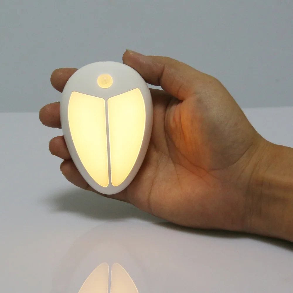 

New Mini Wireless Infrared Motion Sensor Ceiling Night Light Battery Powered Porch Lamp Cabinet Bedside Hallway Wall Lamp Light