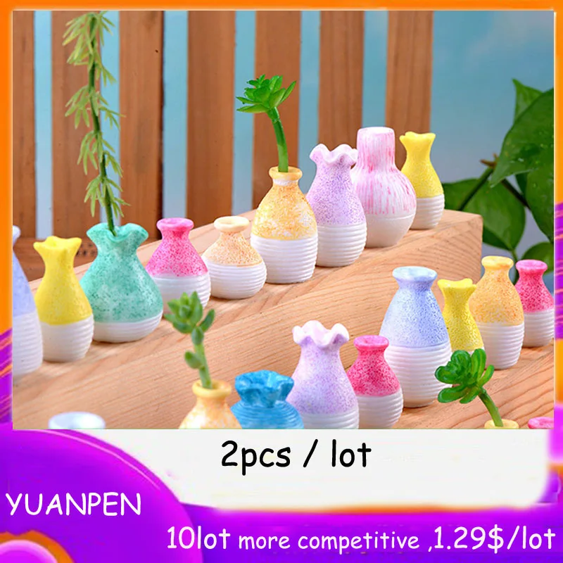 2 шт. ваза из смолы волшебный сад-Террариум статуэтки миниатюры jardin микро