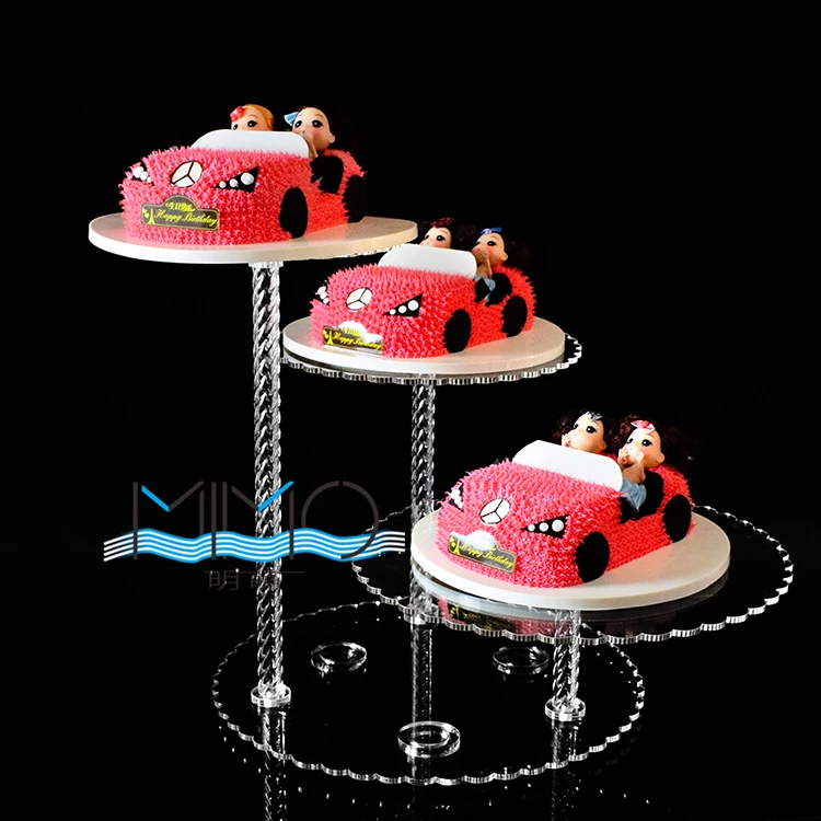 

Hot 3 tiers Crystal Wedding cake Stand cupcake display Wedding Decoration Table Centerpiece