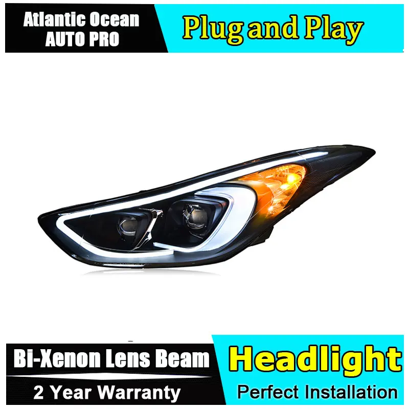2 шт. автомобильные ксеноновые лампы H7 elantra 2011 2015|light guide|headlights for hyundai elantraguide light |
