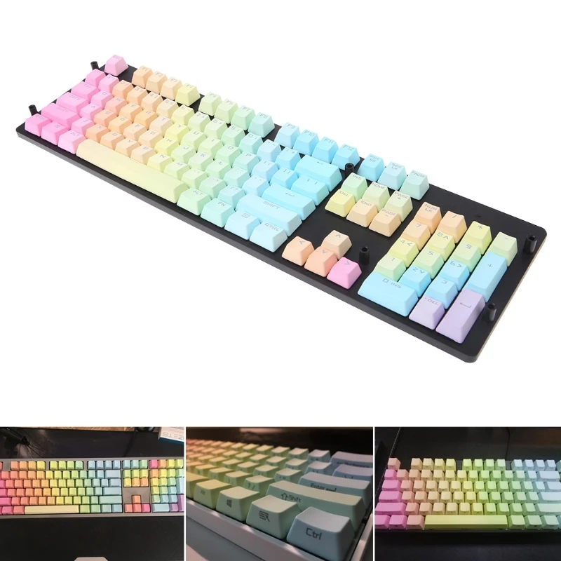 Радуга Keycap Просвечивающая подсветка Keycap ANSI раскладка клавиатуры ключ OEM Caps