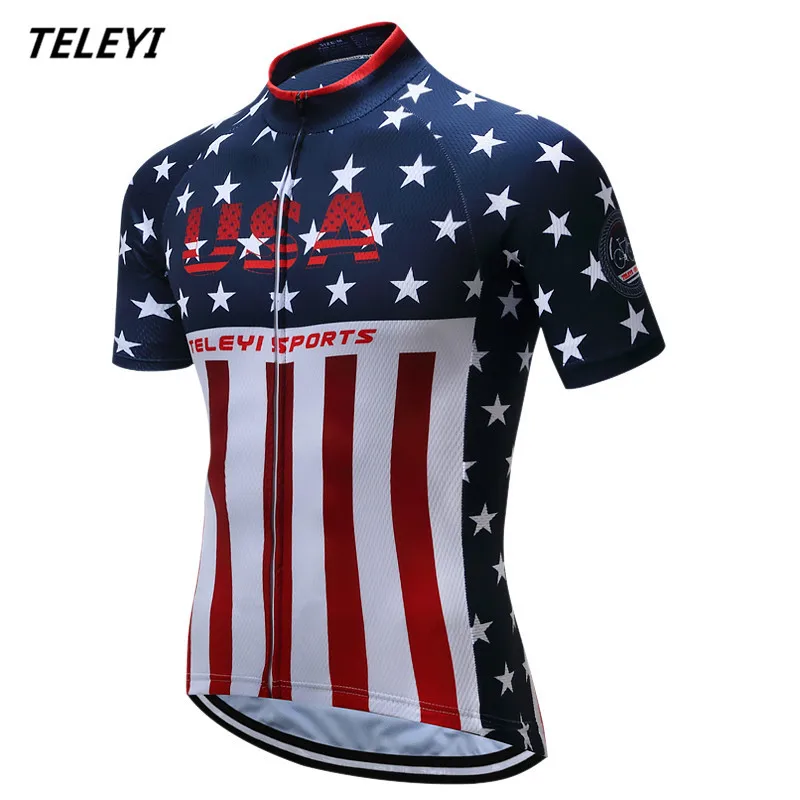 

Teleyi Sport Bike Team Racing Cycling Jersey Tops Summer Bicycle Cycling Clothing Ropa Ciclismo Breathable MTB Bike Jersey Shirt