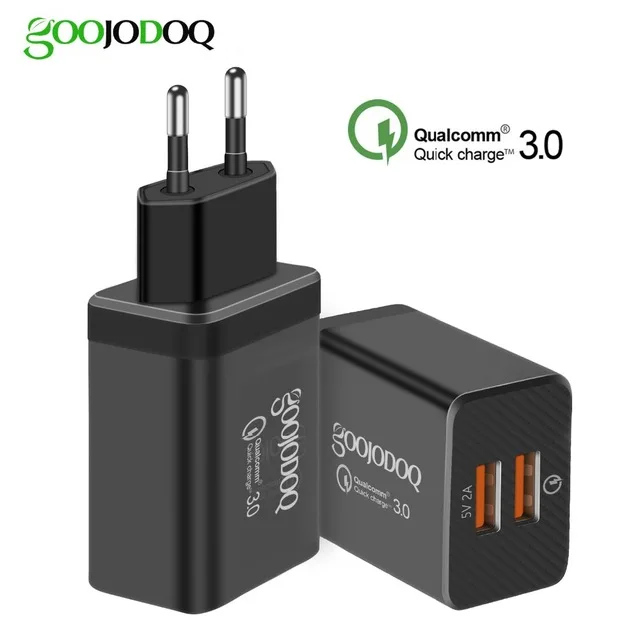 Настенное зарядное устройство Usb quick charge 3,0 eu зарядное устройство usb 18 Вт USB 5 в 3 а для iPhone XS Max XR быстрое зарядное устройство для samsung xiaomi huawei