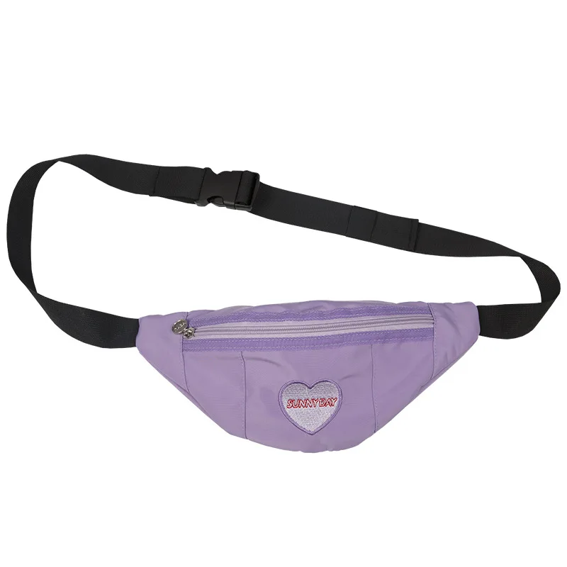 Purple Heart Youda, дизайн, элегантные женские нагрудные сумки, мультяшная вышивка, женские карманы, милая девушка, сумка-мессенджер, чехол для мобильного телефона - Цвет: Purple Heart