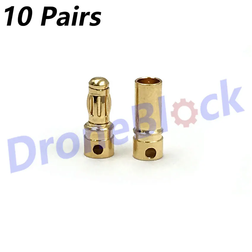 20 шт. 3 5 мм позолоченный Пуля банан разъем для двигателя ESC RC Quadcopter батареи