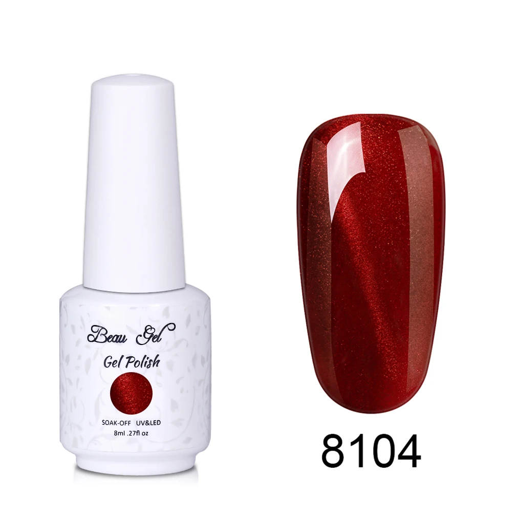 8104 Beau гель 8 мл Jade Cat Eye Гель-лак для ногтей замачиваемый УФ светодиодный Гель-лак Полупостоянный Магнитный Гибридный лак для ногтей Гель-лак - Цвет: 8104