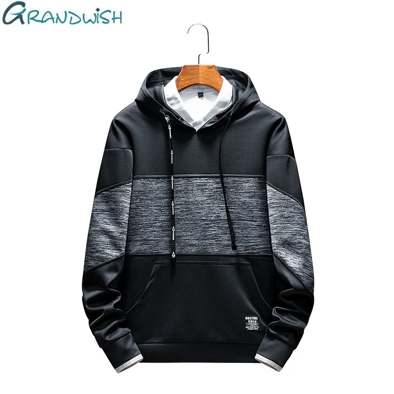 

Дышащая мужская Толстовка Grandwish с капюшоном, пуловеры, осенние толстовки, мужская повседневная модная мужская толстовка с длинным рукавом, ...