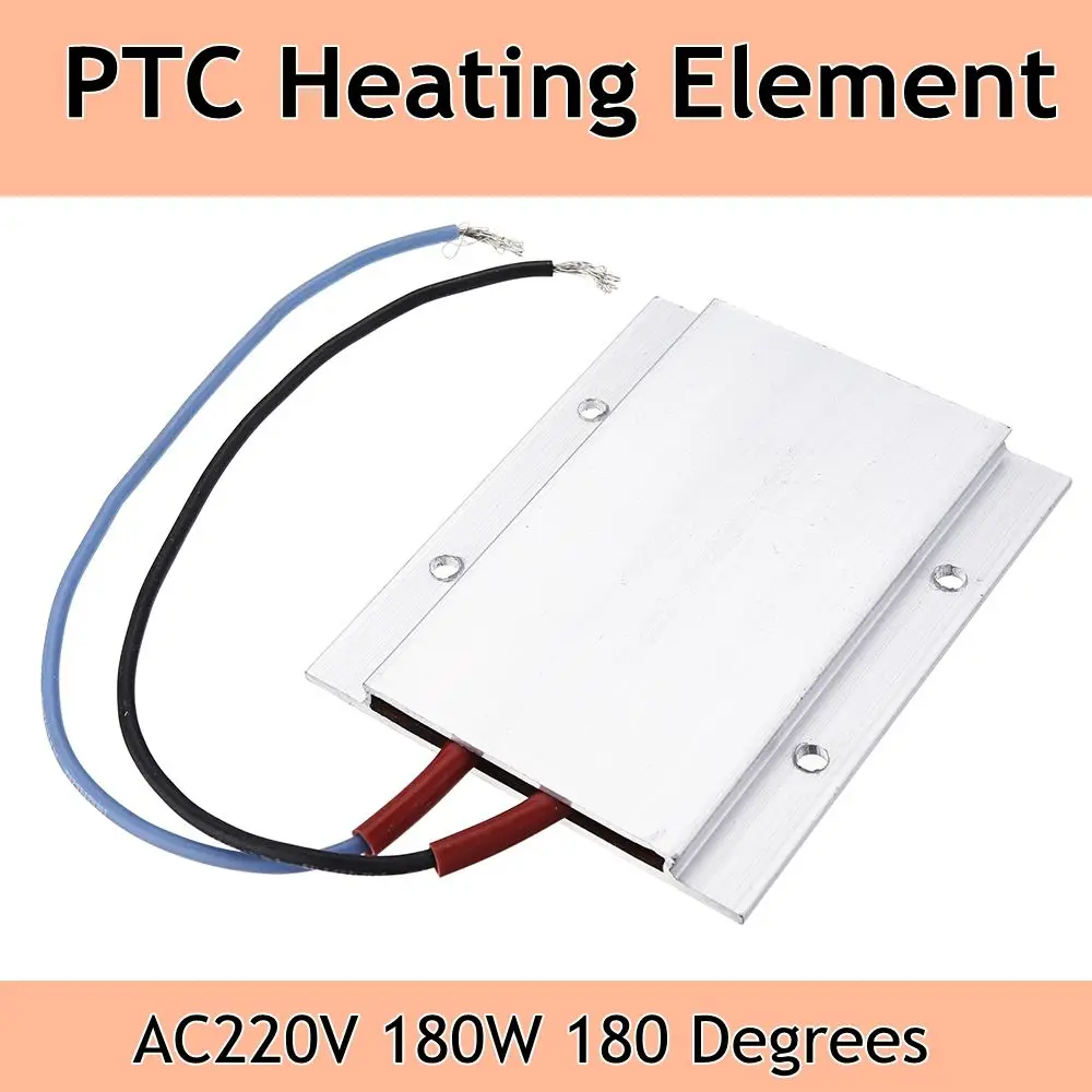 180W 180Degrees 220V 60/80/100/120/180 градусов постоянная Температура Керамика Алюминий нагреватель PTC Нагревательный элемент в виде ракушки 77*62 мм с наружной резьбой - Цвет: 180W 180Degrees