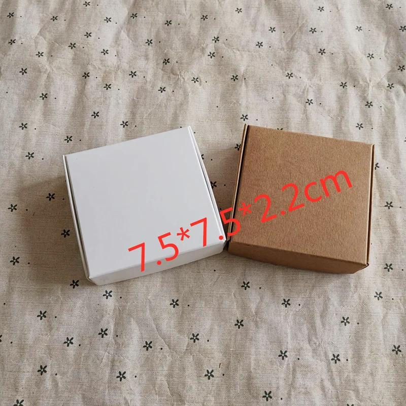 50 шт. 7 5*7 5*2 2 см крафт-бумага деревянные коробки ремесла мыло упаковки бумаги