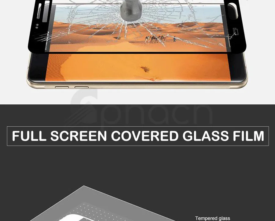 3D полное покрытие из закаленного стекла для samsung Galaxy S7 A7 A5 A3 J3 J5 J7 Защитная пленка для экрана чехол