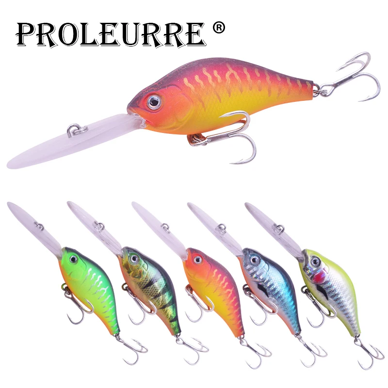 

Proleurre Long casting Fishing Lures 15g/105mm Crankbait artificial hard bait Lifelike Wobblers With 6# Hooks peche isca