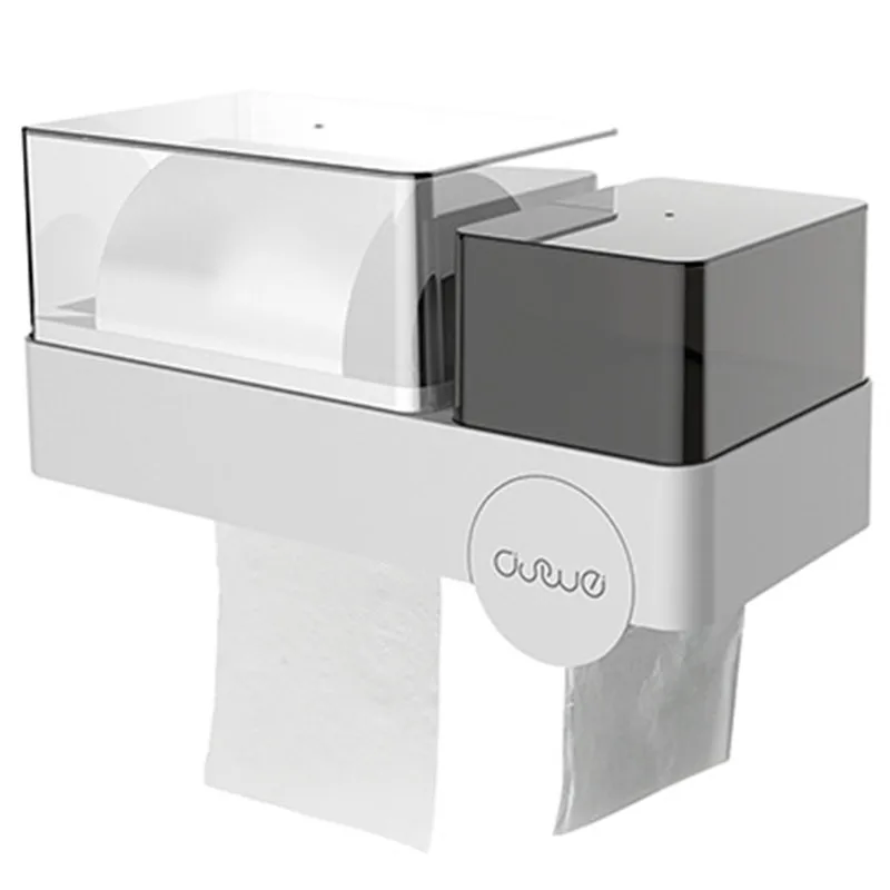 

Bathroom Waterproof Toilet Paper Holder Plastic Paper Towel Holder Wall Mounted Storage Box Toilet Paper Stand Case Home Tool