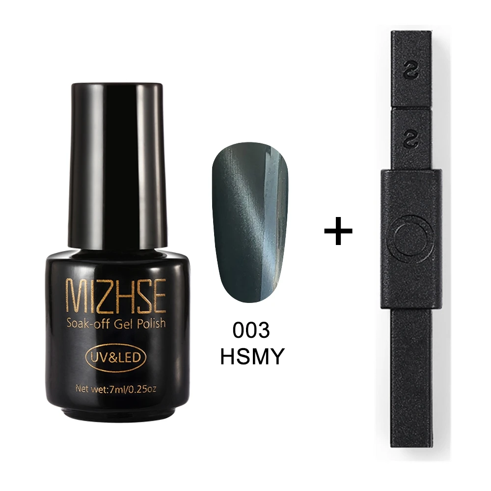 HSMY003 and BLCT MIZHSE Магнитный 5D кошачий глаз УФ-гель для ногтей Магнит Лазерная Фольга для маникюра Лак сильный магнит 12 стилей УФ гель лак для ногтей - Цвет: HSMY003 and BLCT