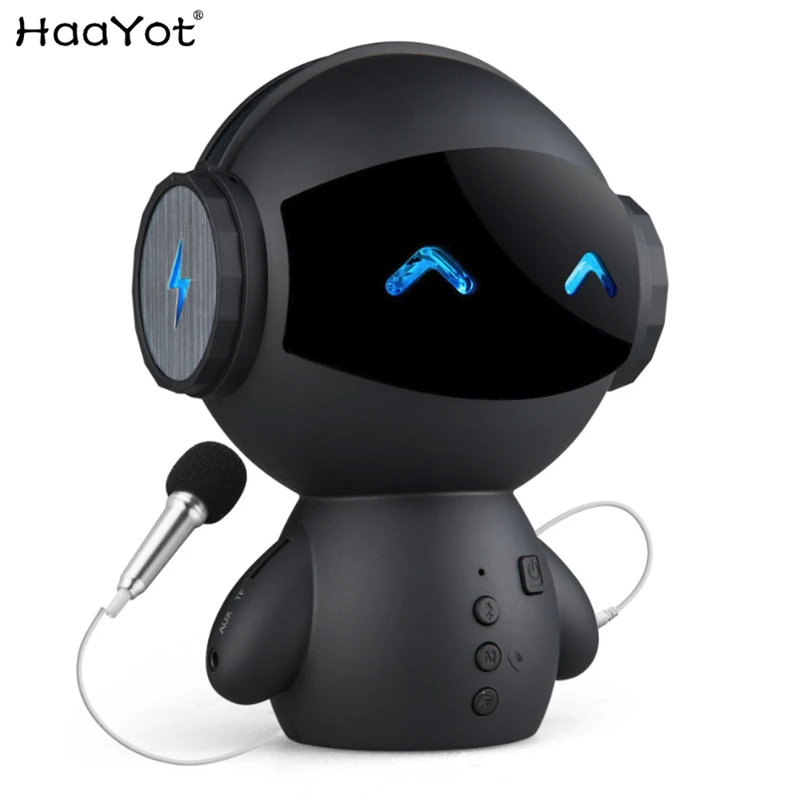 HAAYOT мини робот Bluetooth динамик умный милый бас портативный мультипликационный