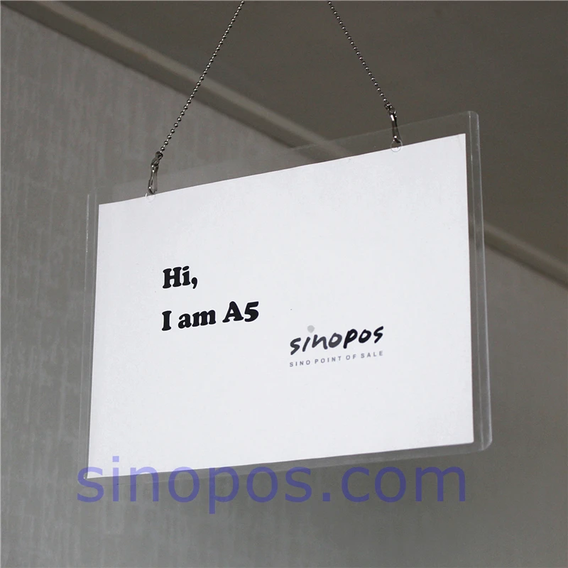 Большой виниловый чехол с отверстиями для подвешивания держатель знака A5 A4 A3