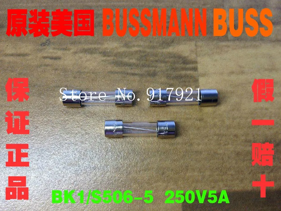 

[ZOB] Оригинальные предохранители Bussmann BK1/S506-5 5A 250V 5X20 Стеклянная трубка предохранитель-200 шт./партия