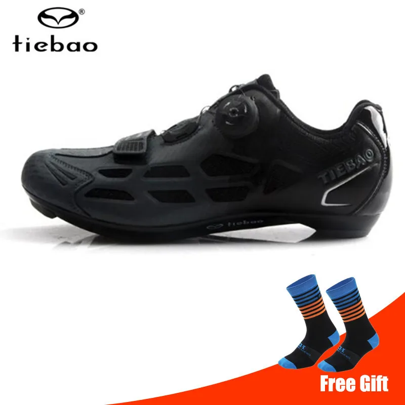 TB1259 add socks TIEBAO/Обувь для шоссейного велоспорта; мужские кроссовки; набор педалей; sapatilha ciclismo Pro Team; дышащая велосипедная обувь - Цвет: TB1259 add socks