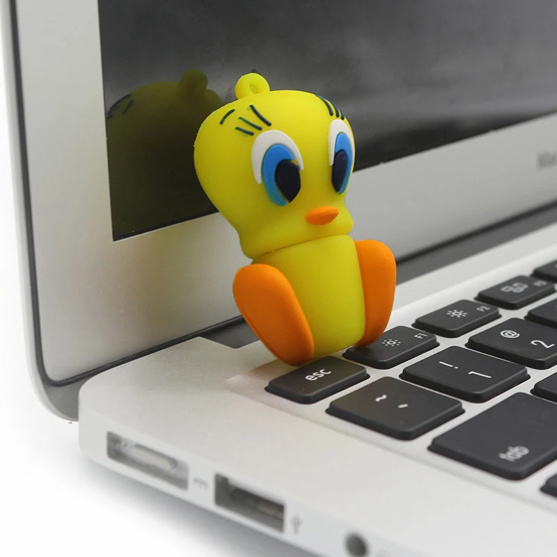 Птичка Твити USB флэш-накопитель 64 ГБ животное U диск 4 ГБ 8 ГБ 16 ГБ 32 ГБ флеш-накопитель кремниевый USB мини-джойстик Флешка внешний накопитель