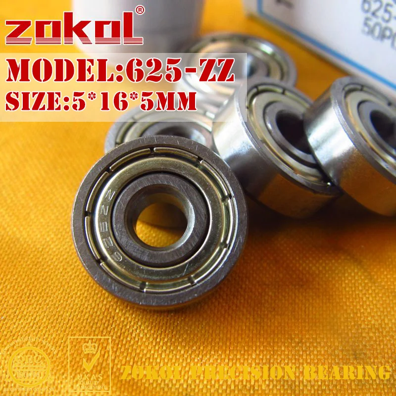 ZOKOL 625 ZZ Z1 P5Z4 подшипник 625ZZ 625z миниатюрный шарикоподшипник с глубоким желобом 5*16*5