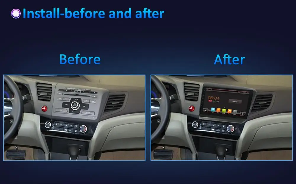 Автомобильный мультимедийный плеер Android 9,0 Подходит для Honda civic 2012- 2din автомобильный Радио gps навигация Bluetooth OBD DAB 4G Wifi SWC карта
