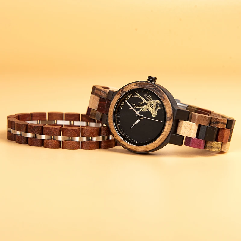 Montre femme BOBO BIRD деревянные женские часы браслет набор Высокое качество Япония движение кварцевые часы в деревянной коробке reloj mujer