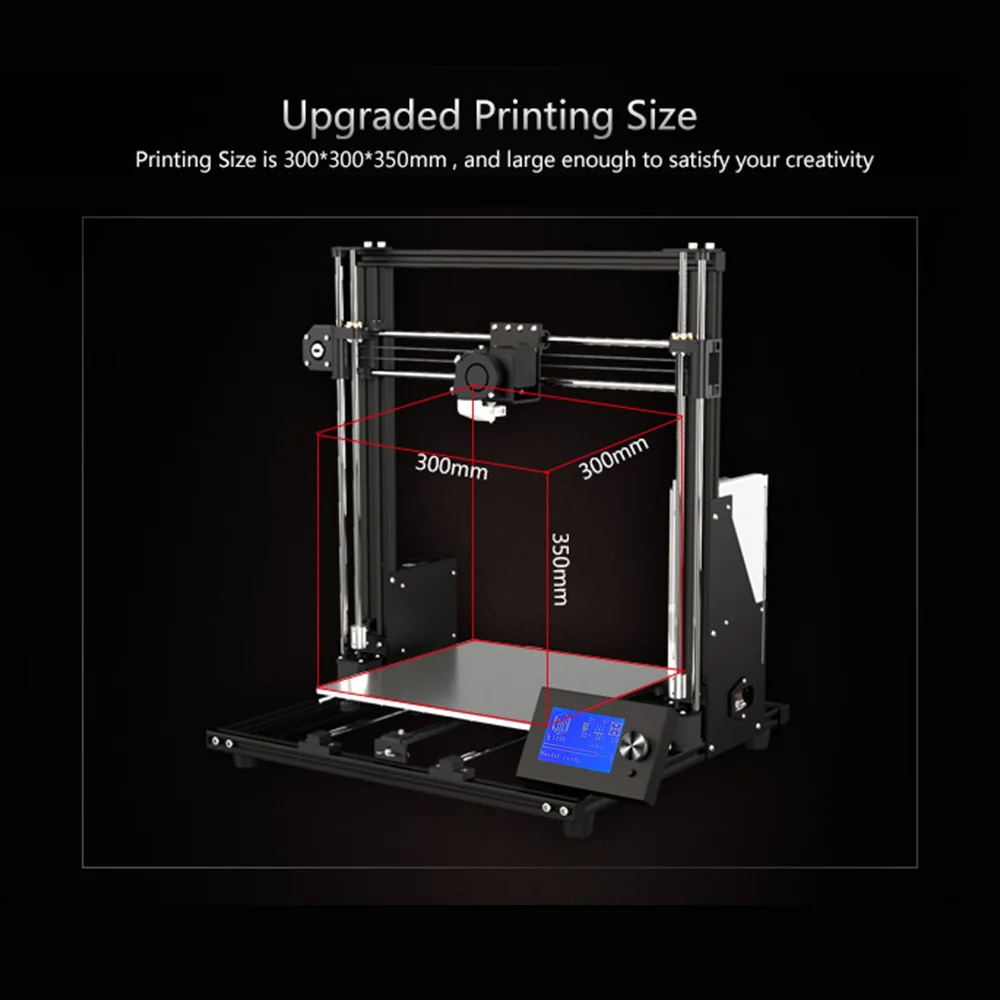 Anet A8 Plus 3d Принтер Комплект самостоятельной сборки 300*300*350 мм подвижная ЖК-панель управления защита от перегрузки по току материнская плата