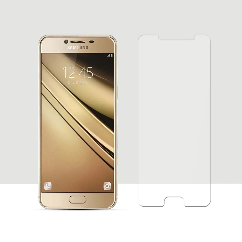 2.5D закругленные края экрана закаленное стекло для Samsung Galaxy C7 5 7 дюймов Защитная