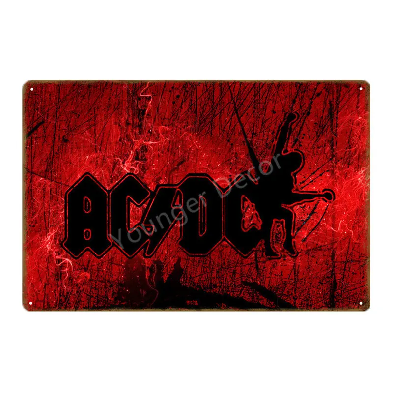 Группа acdc музыкальный бар клуб реклама табличка металлическая Оловянная вывеска Винтаж Домашний декор Искусство ремесло подарок плакат стены AC/наклейки DC YD021 - Цвет: YD0461
